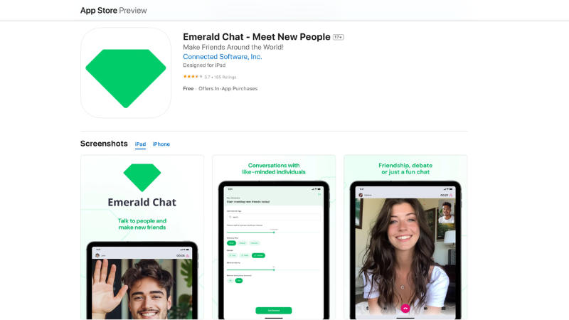 Emerald Chat connects verified users through interest-based matching, prioritizing safety and authentic conversations.